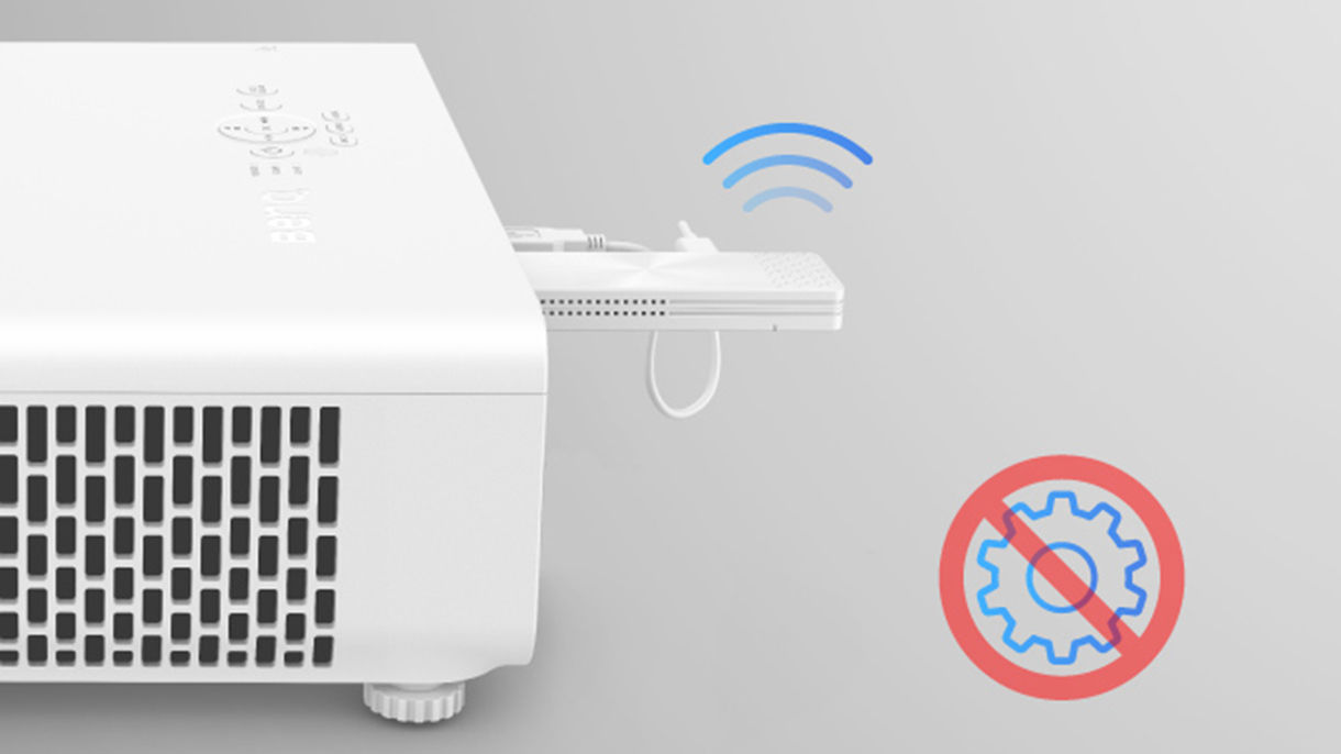 QCast Mirror QP30 solves content-sharing hassles by simply mirroring a mobile device’s screen, requiring no installing or launching of apps or drivers.