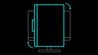 BenQ RD series monitors ergonomic adjustment-pivot (vertical)