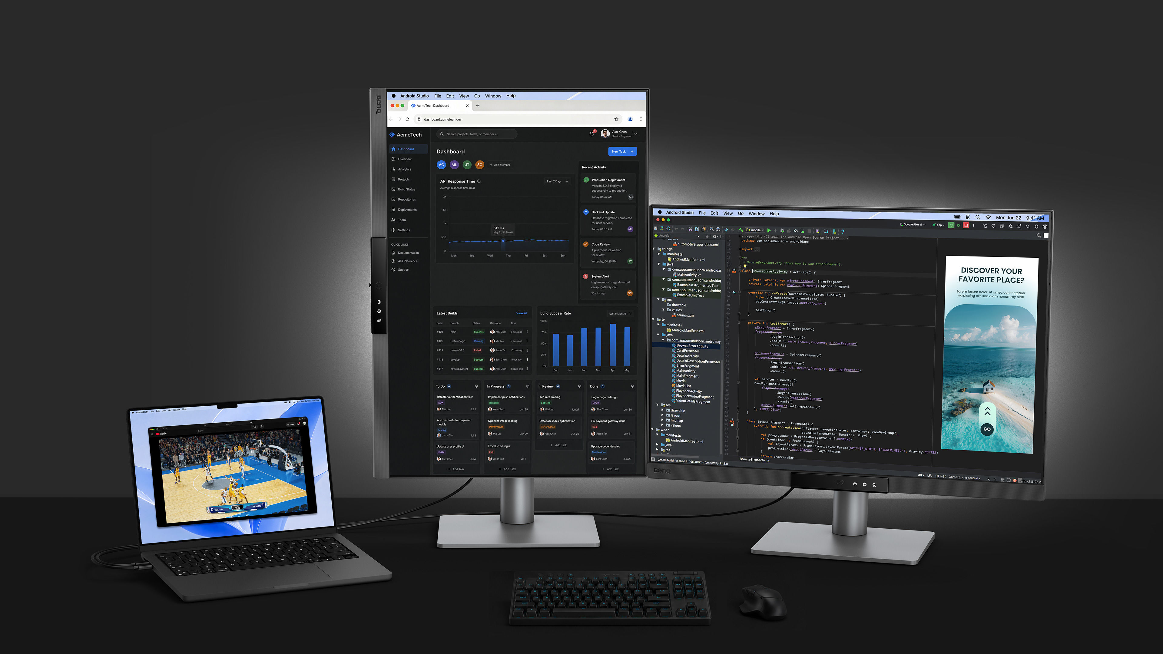 coding monitor with MoonHalo