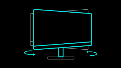 Monitor BenQ RD240Q je vybaven možností natočení doleva/doprava pro vaše pohodlí