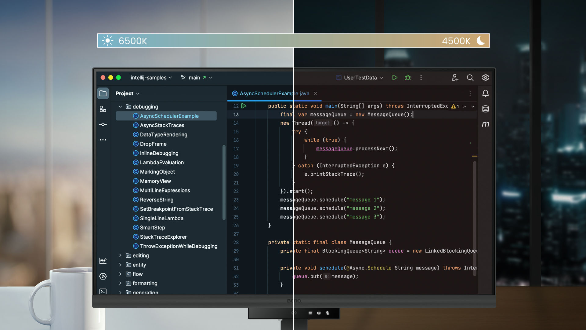 BenQ Low Blue Light Plus includes Circadian Mode, which automatically adjusts your screen's color temperature throughout the day, mirroring the natural sunrise-to-sunset cycle. Enjoy eye comfort worry-free.