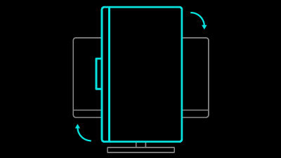 BenQ RD320U has equipped with pivot for your body comfort