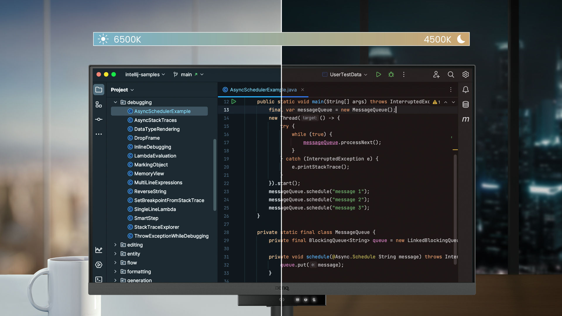 BenQ Low Blue Light Plus includes Circadian Mode, which automatically adjusts your screen's color temperature throughout the day, mirroring the natural sunrise-to-sunset cycle. Enjoy eye comfort worry-free.