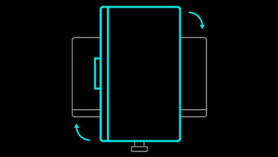 BenQ RD320UA has equipped with pivot for your body comfort