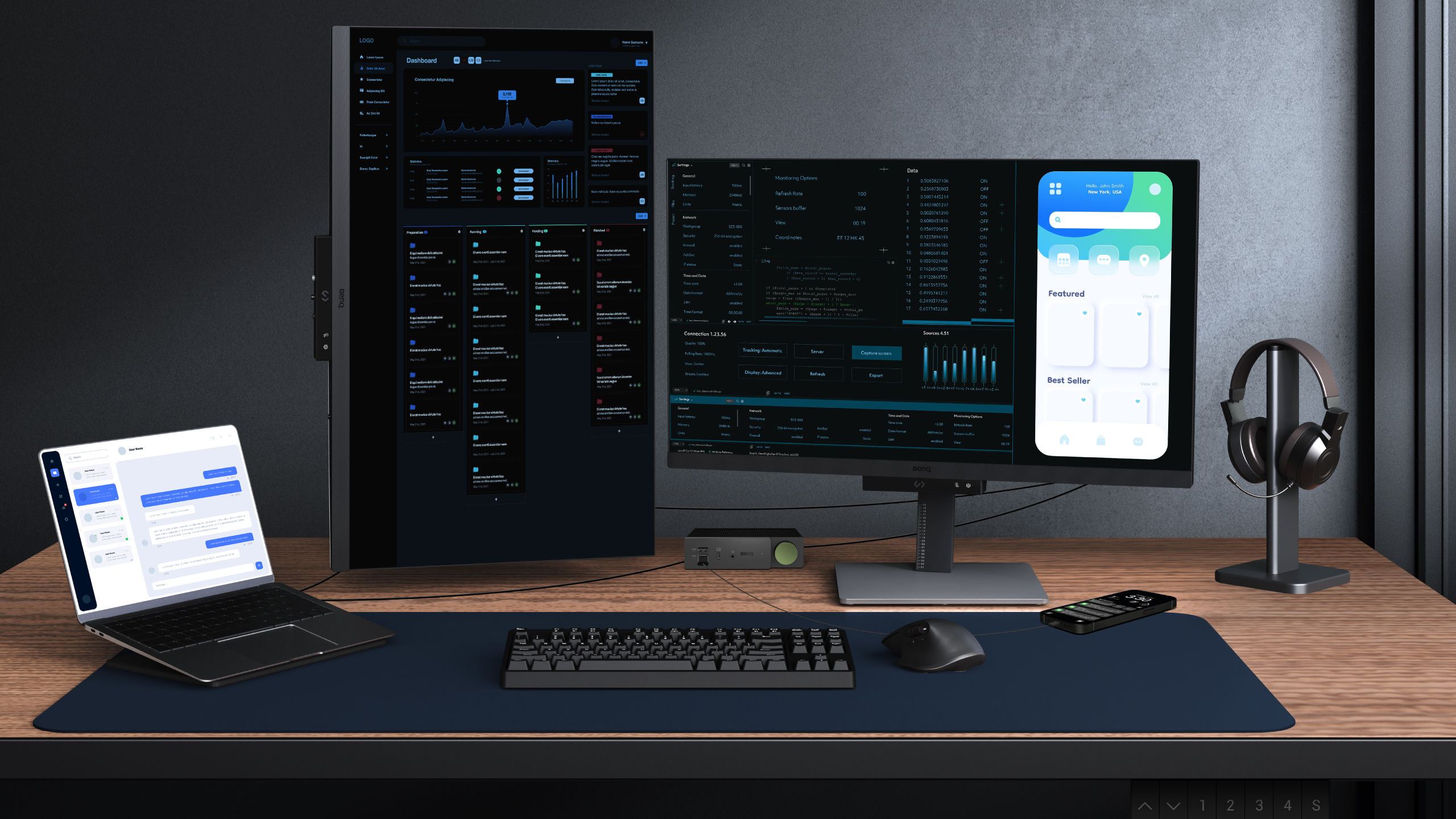 BenQ Programming Monitor offers ample port options, including USB Type-C for all-in-one connectivity.