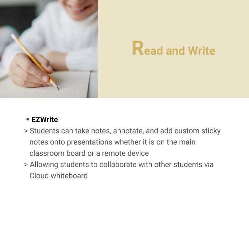Engaging read and write learners with BenQ interactive display