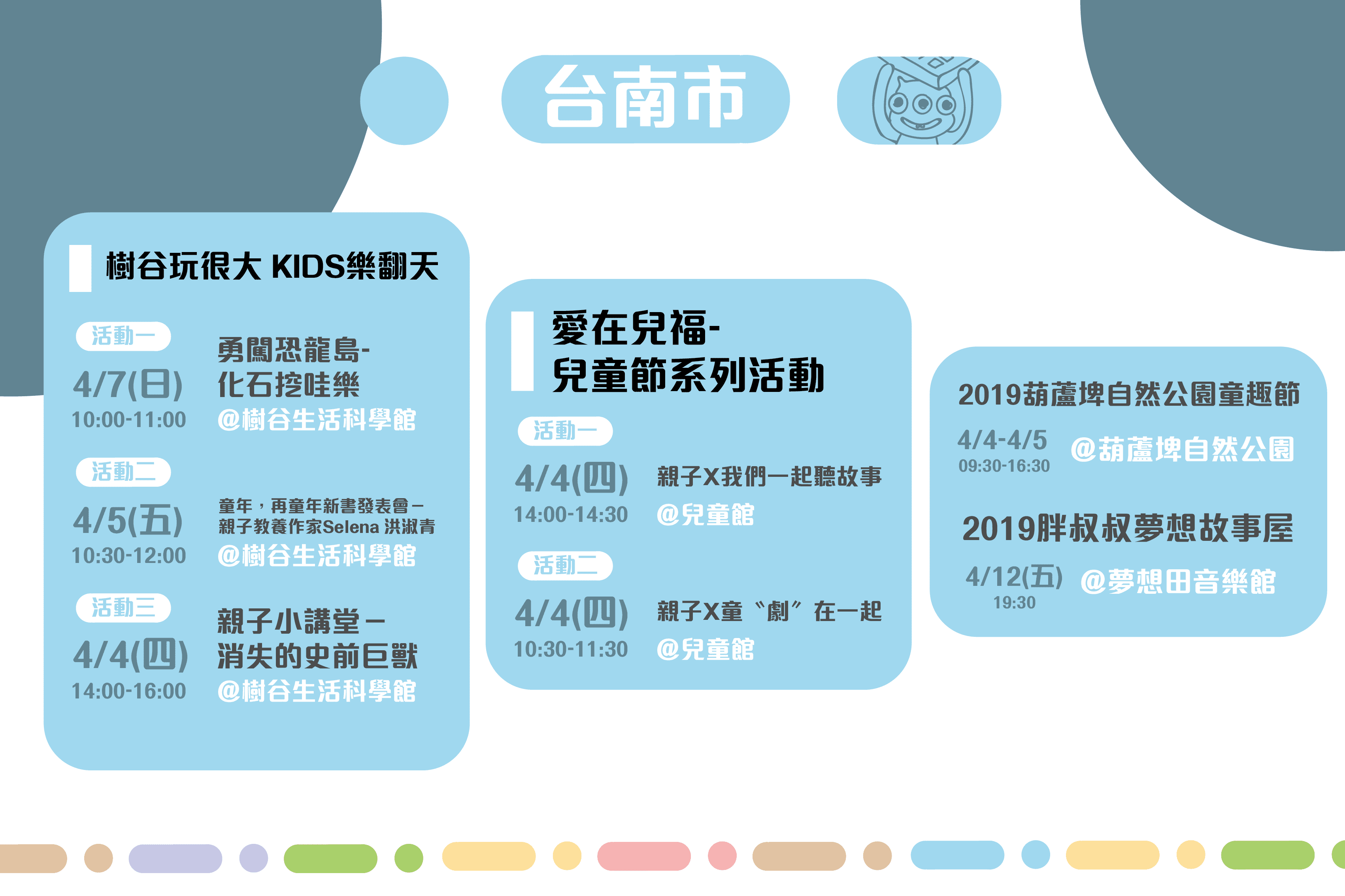 2019年4月兒童節 + 世界閱讀日活動懶人包-台南市