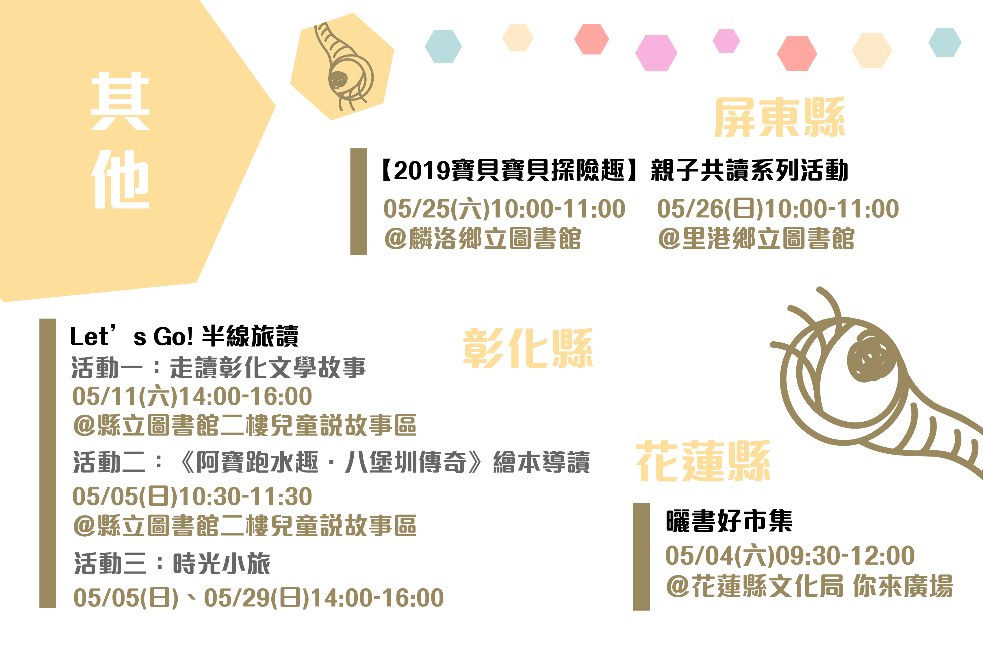 5月全台親子共讀活動懶人包-其他地區