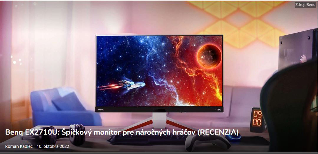 Benq EX2710U: Špičkový monitor pre náročných hráčov Poteší PC hráčov a aj konzolistov.