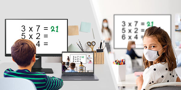 BenQ smart education interactive board supports EZWrite Live that is a web-based digital whiteboarding for remote learning 