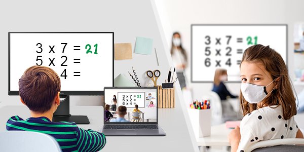 Màn hình tương tác giáo dục thông minh của BenQ hỗ trợ EZWrite Live, là một bảng trắng kỹ thuật số trên nền tảng web cho việc học từ xa 
