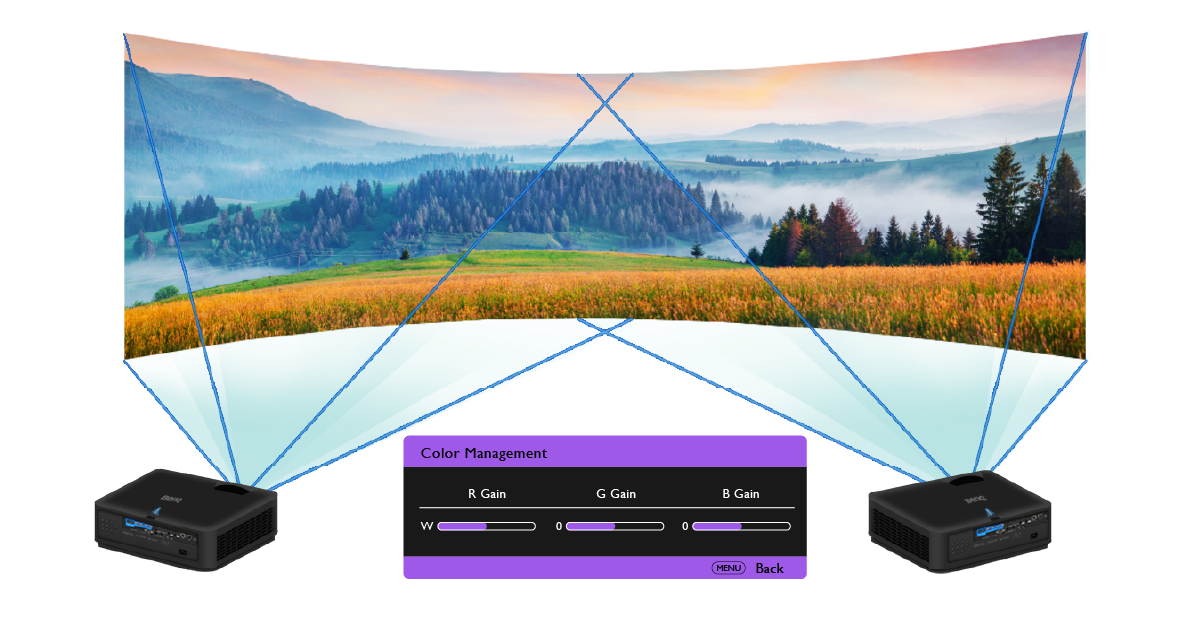 RGB gain allows you to make manual adjustments for color consistency