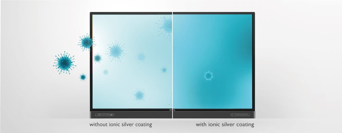 Germ-resistant, antibacterial interactive digital whiteboard RP8602 with TUV and SIAA certified 
