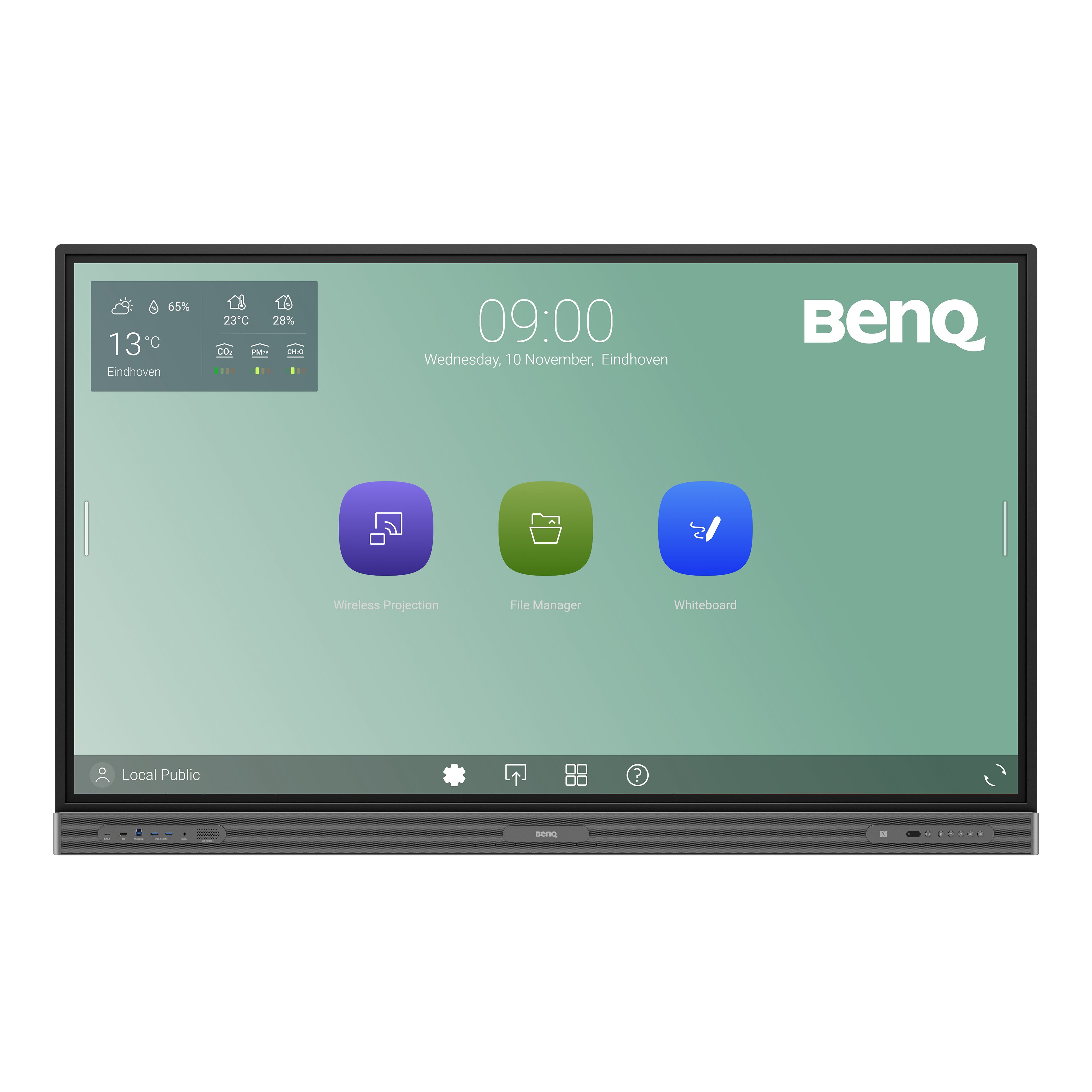 BenQ RP6503 Education Interactive Display mit keimresistentem Bildschirm und Stift, entwickelt für Hybrid- und Remote-Klassenzimmer