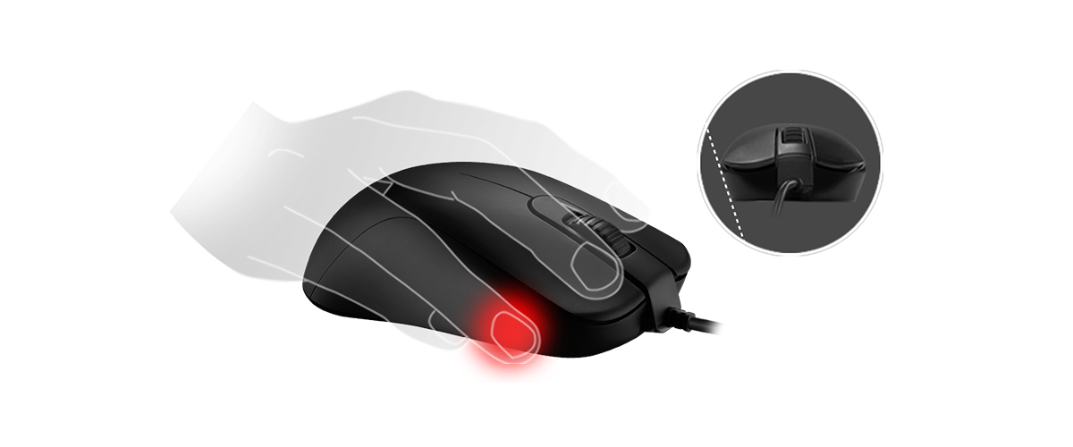 3956265-BenQ ZOWIE S2 Mouse per e-Sport 122 x 60 x 38 mm 