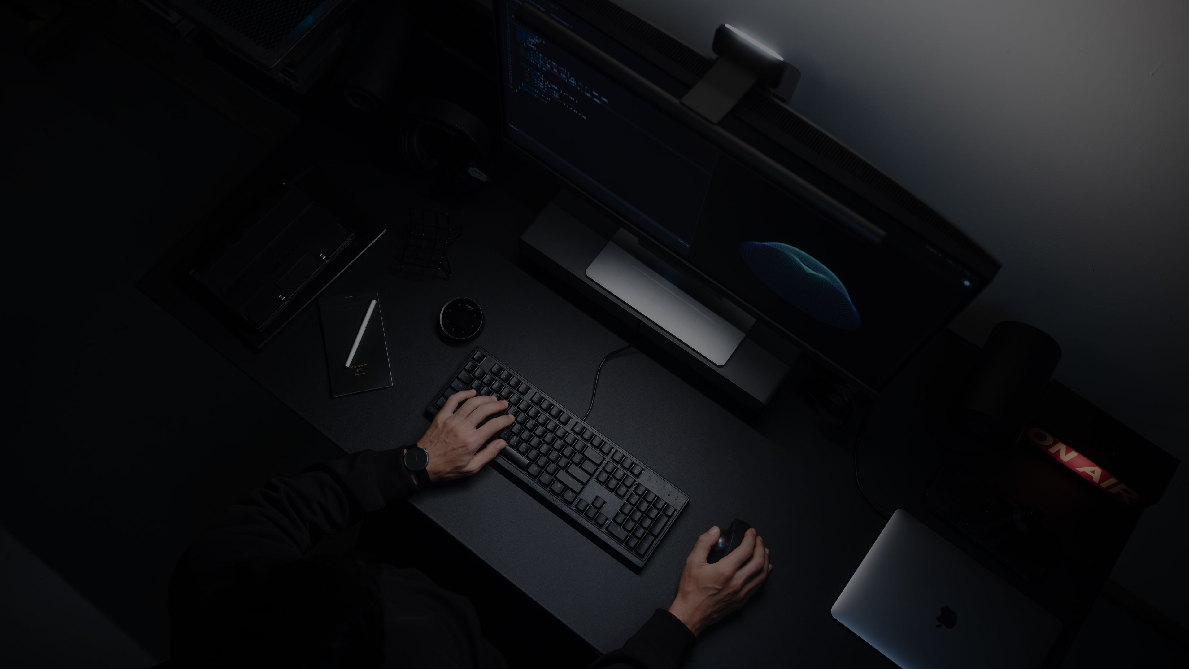 BenQ ScreenBar® — Light Meets Insight. A monitor light bar crafted to embody true light, enduring clarity, and depth of thought.