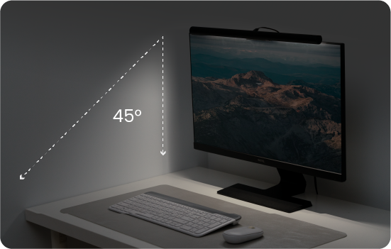 monitor light ba rcomparison:Low-quality light reflects into your eyes.