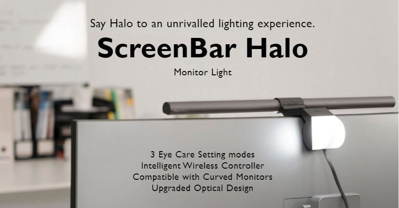 BenQ ScreenBar Halo LED Monitor Light USB Desk light Wireless Remote  Control