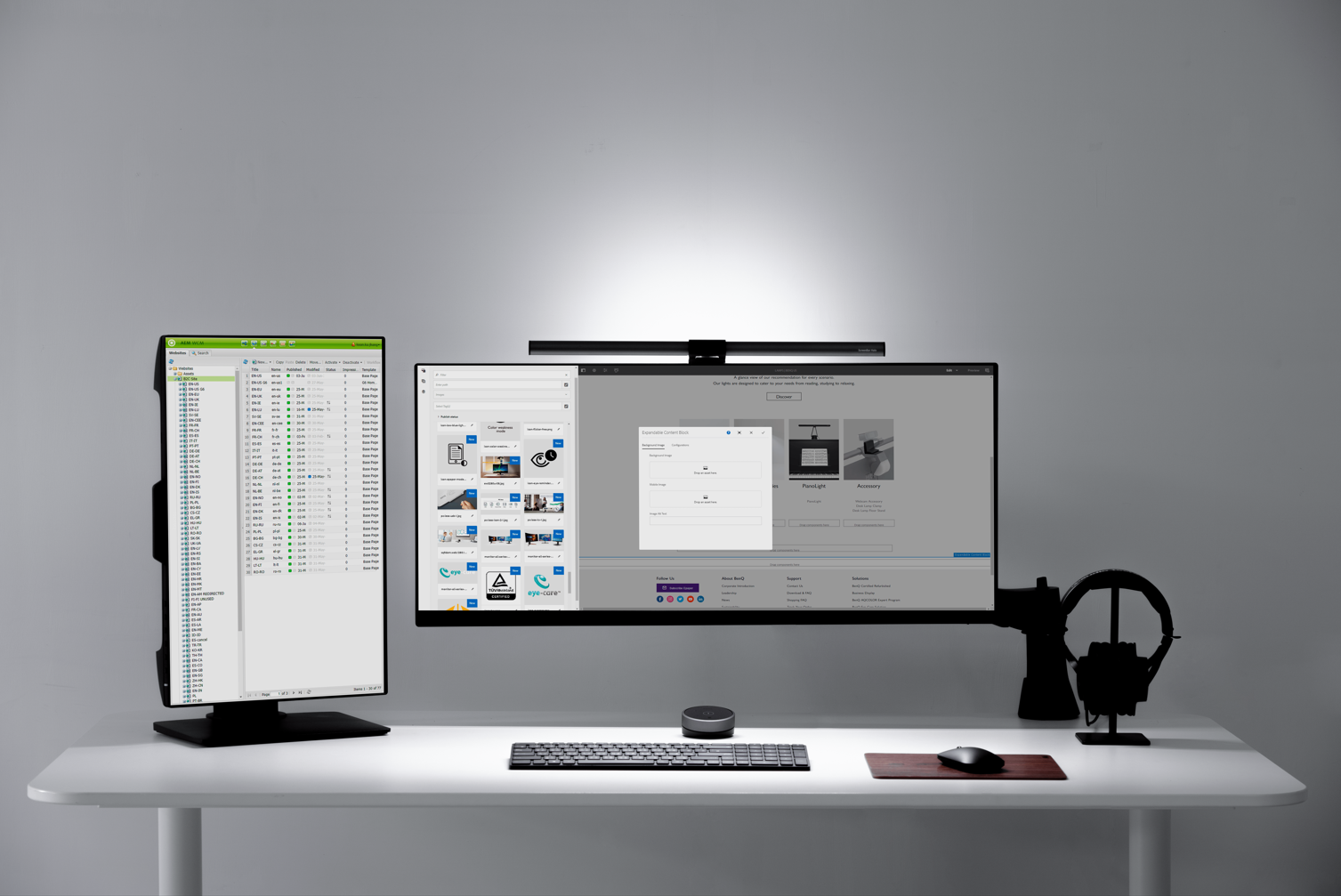 BenQ’s ergonomic lighting solution, our ScreenBar Halo monitor light bar, provides both front and back light for task light and ambient light for optimal office lighting.