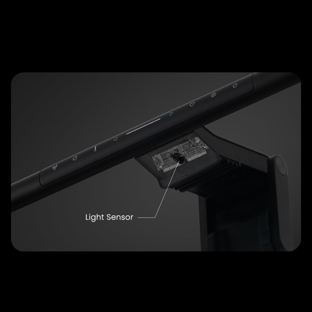 BenQ ScreenBar Pro monitor light bar automatically maintains the ANSI-recommended 500 lx brightness, adjusting in real time to keep your workspace evenly lit and comfortable for your eyes.