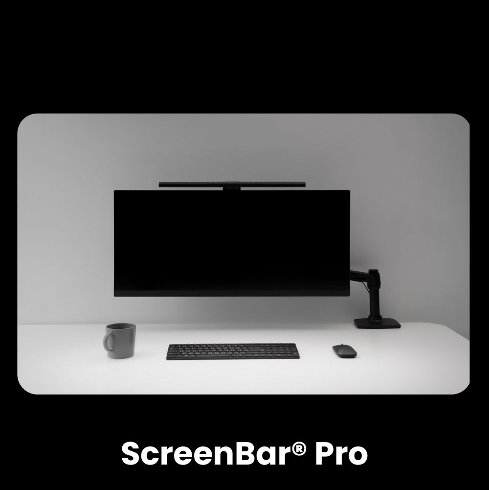Curved Monitor Light Bar for Dark Room | BenQ ScreenBar Halo 2