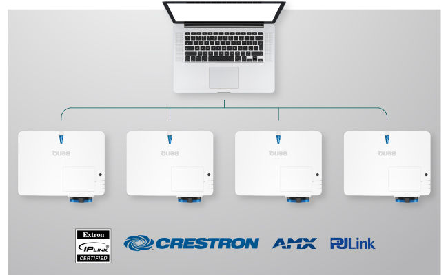 BenQ Superior Conference Room Projectors are compatible with an assortment of control systems, including Extron, Creston, AMX,  and PJ Link