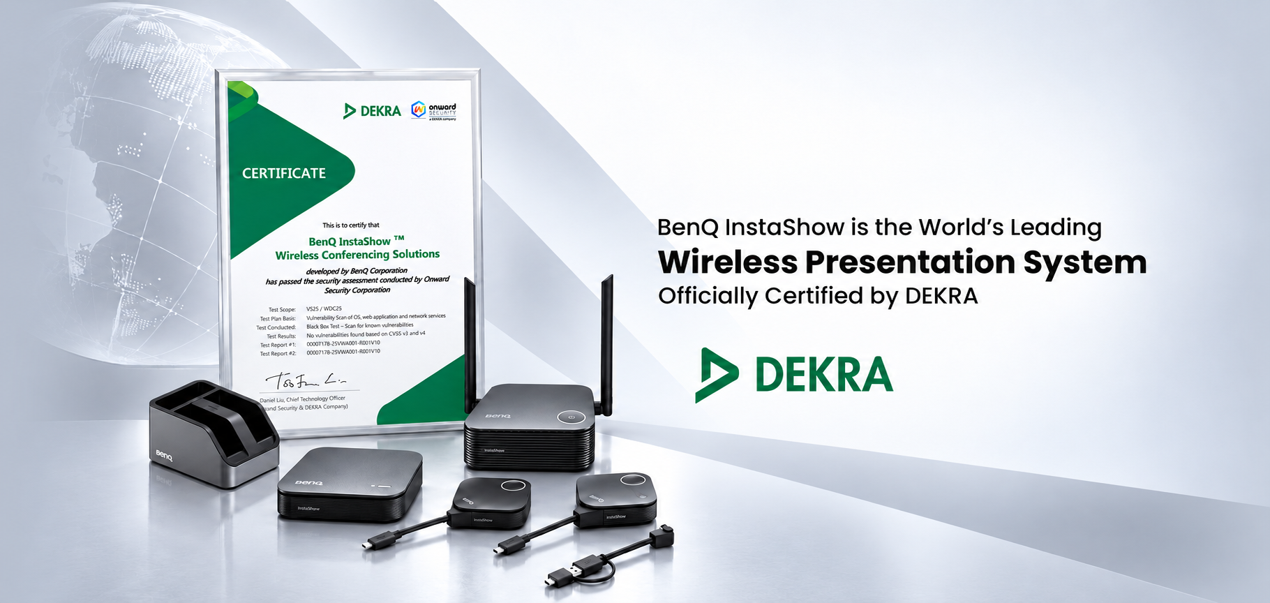 benq instashow wireless presentation systeme tap and present in seconds