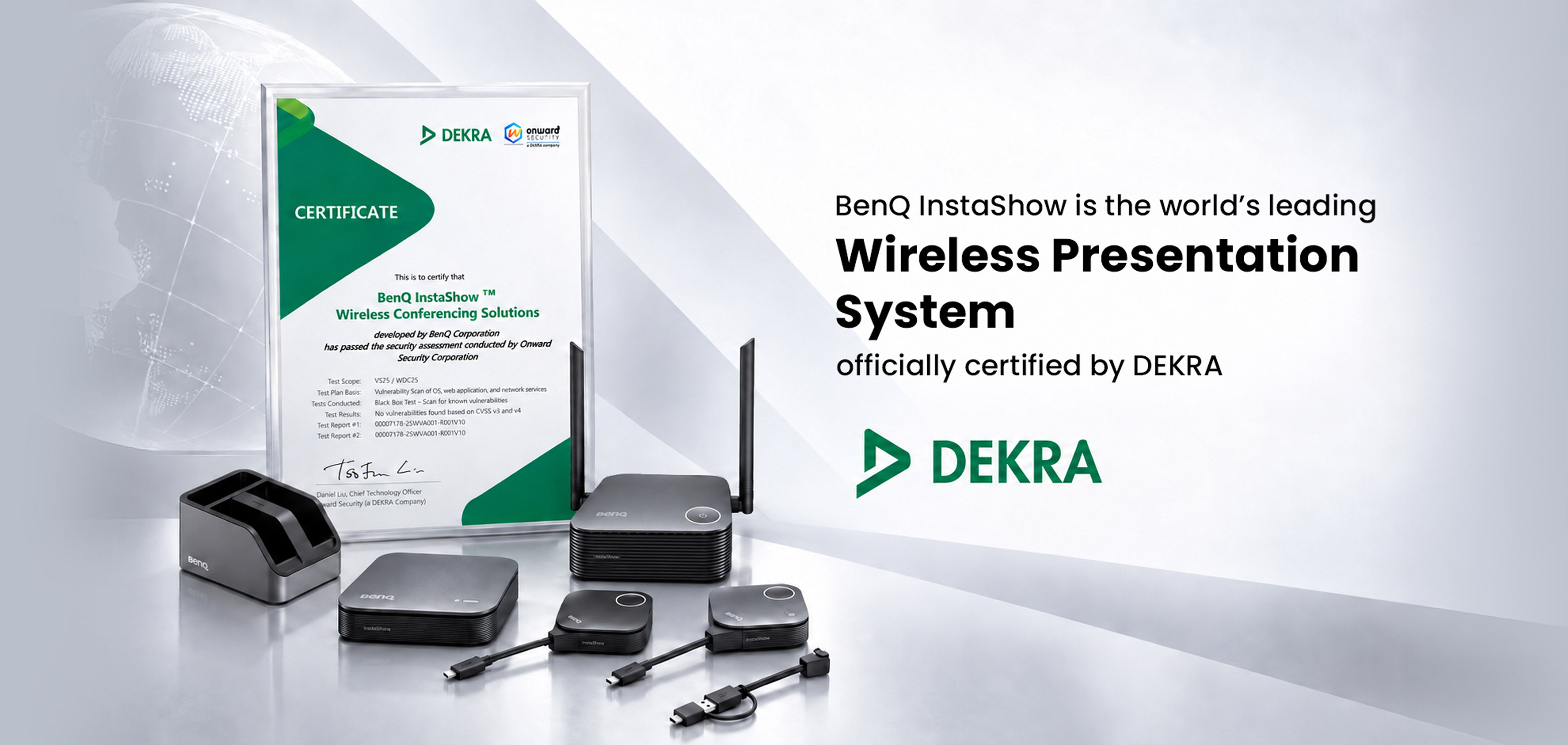 benq instashow wireless presentation systeme tap and present in seconds