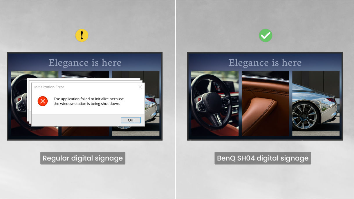 X-Sign keeps your content uninterrupted by message windows or system alerts, providing a seamless signage experience.