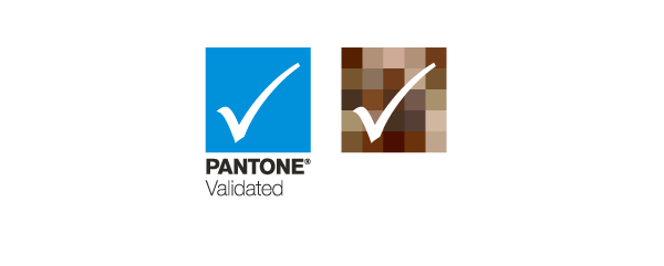 The Pantone Validated and Pantone SkinTone Validated logos on BenQ digital signage, ensuring accurate color reproduction for professional design and impactful communication.
