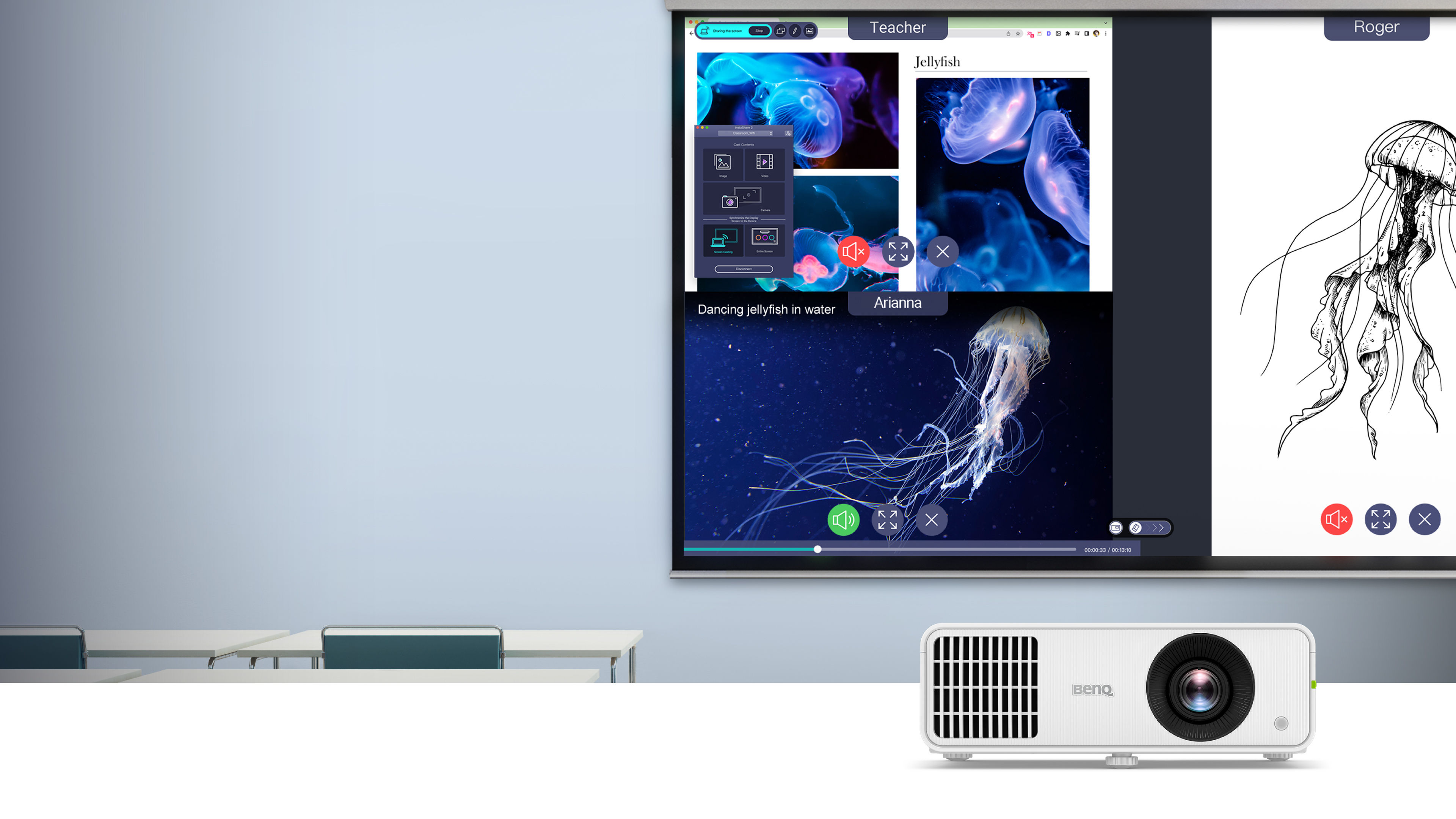BenQ Smart Projectors provide an all-in-one smart station that gives teachers the ability to make blended learning or hybrid learning simple and effective