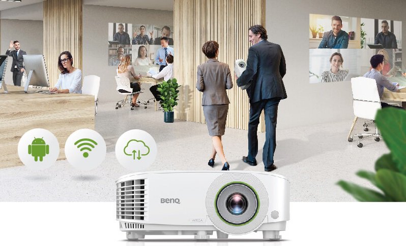 BenQ Wireless Smart Projector for Portable Video Conferencing, Internet Browsing and Access to Your Cloud Drives.   