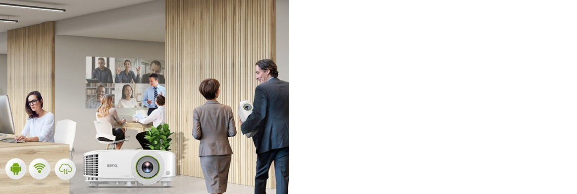 BenQ Wireless Smart Projector for Portable Video Conferencing. Perfect for Hybrid Working with Remote Teams.