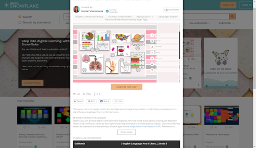 Snowflake lesson activities make hybrid learning easy via BenQ interactive smart board