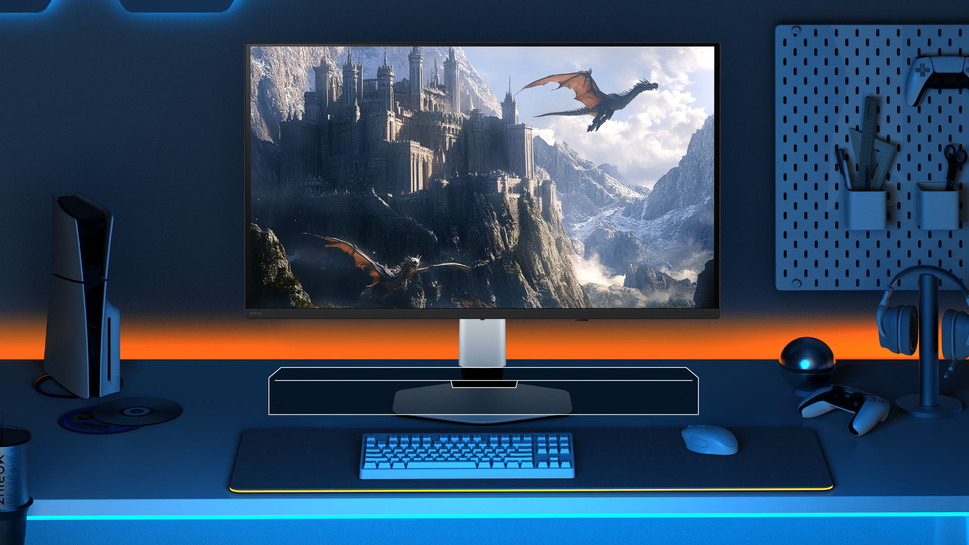 Equipped with eARC support and a versatile ID stand for soundbars, BenQ EX321UZ monitors deliver immersive audio that elevates your gaming experience to new levels of realism and depth.