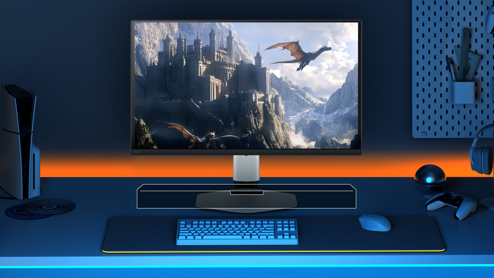 Equipped with eARC support and a versatile ID stand for soundbars, BenQ EX271QZ monitors deliver immersive audio that elevates your gaming experience to new levels of realism and depth.