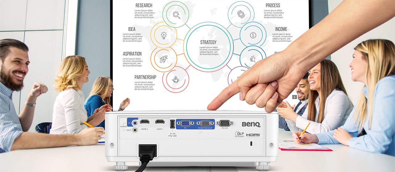 BenQ MX611 XGA DLP Business Projector enables you to start meeting in a blink.