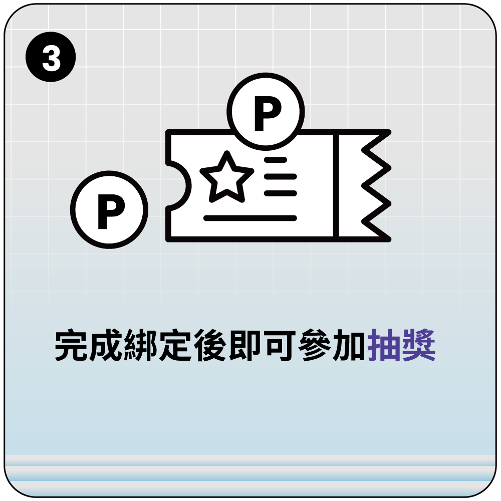 完成綁定後即可參加抽獎​