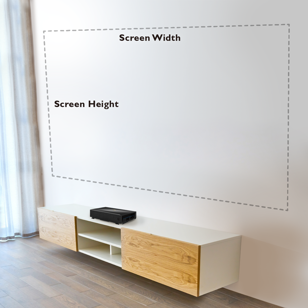 Visual TV Size Comparison : 45 inch 16x9 display vs 55 inch 16x9