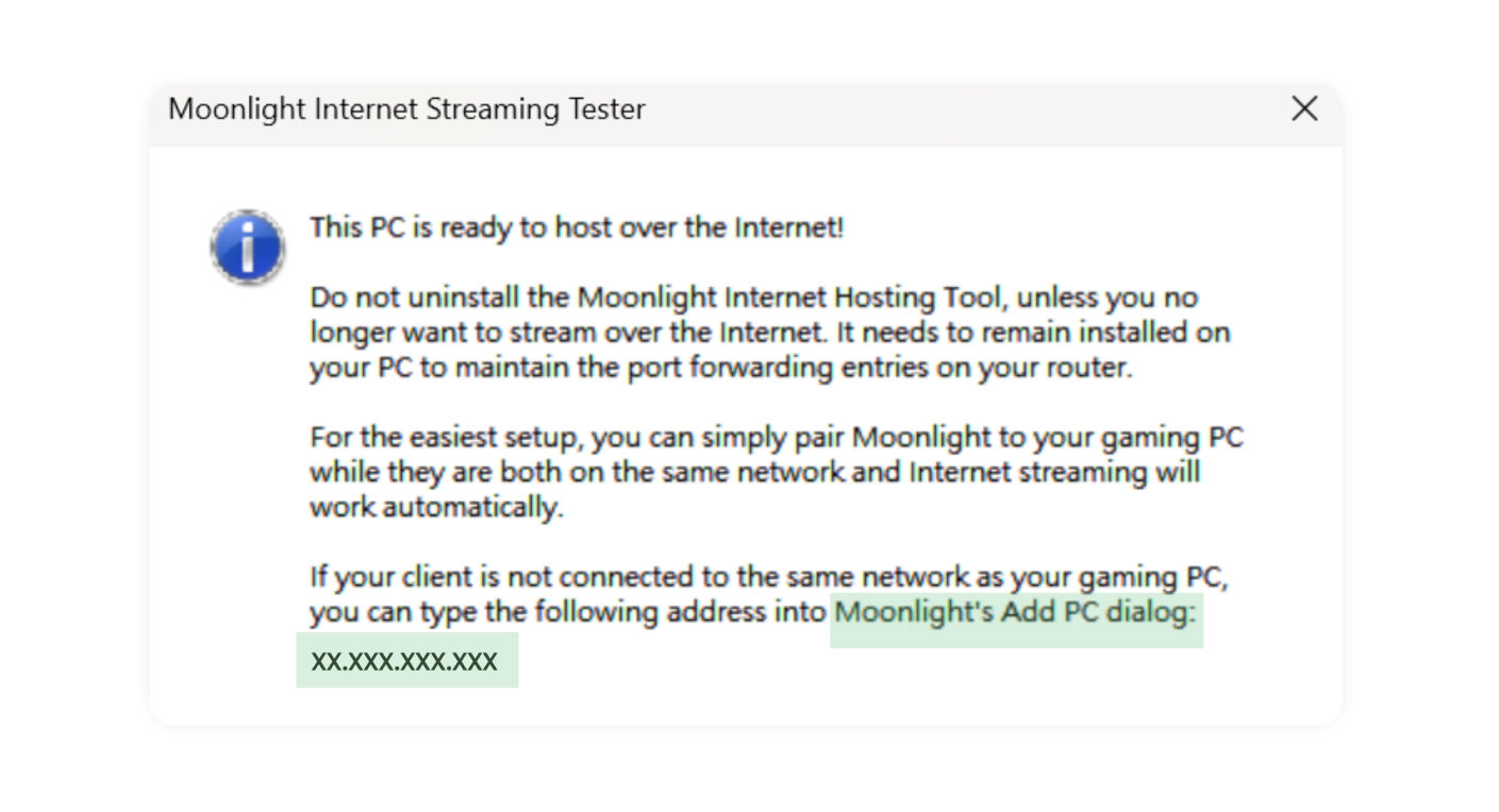 moonlight internet hosting tool