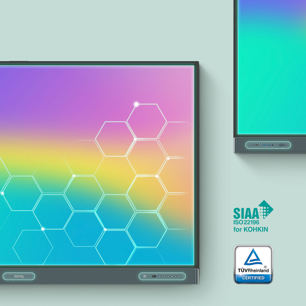 Sağlık çalışma alanı için BenQ etkileşimli ekran tasarımı 