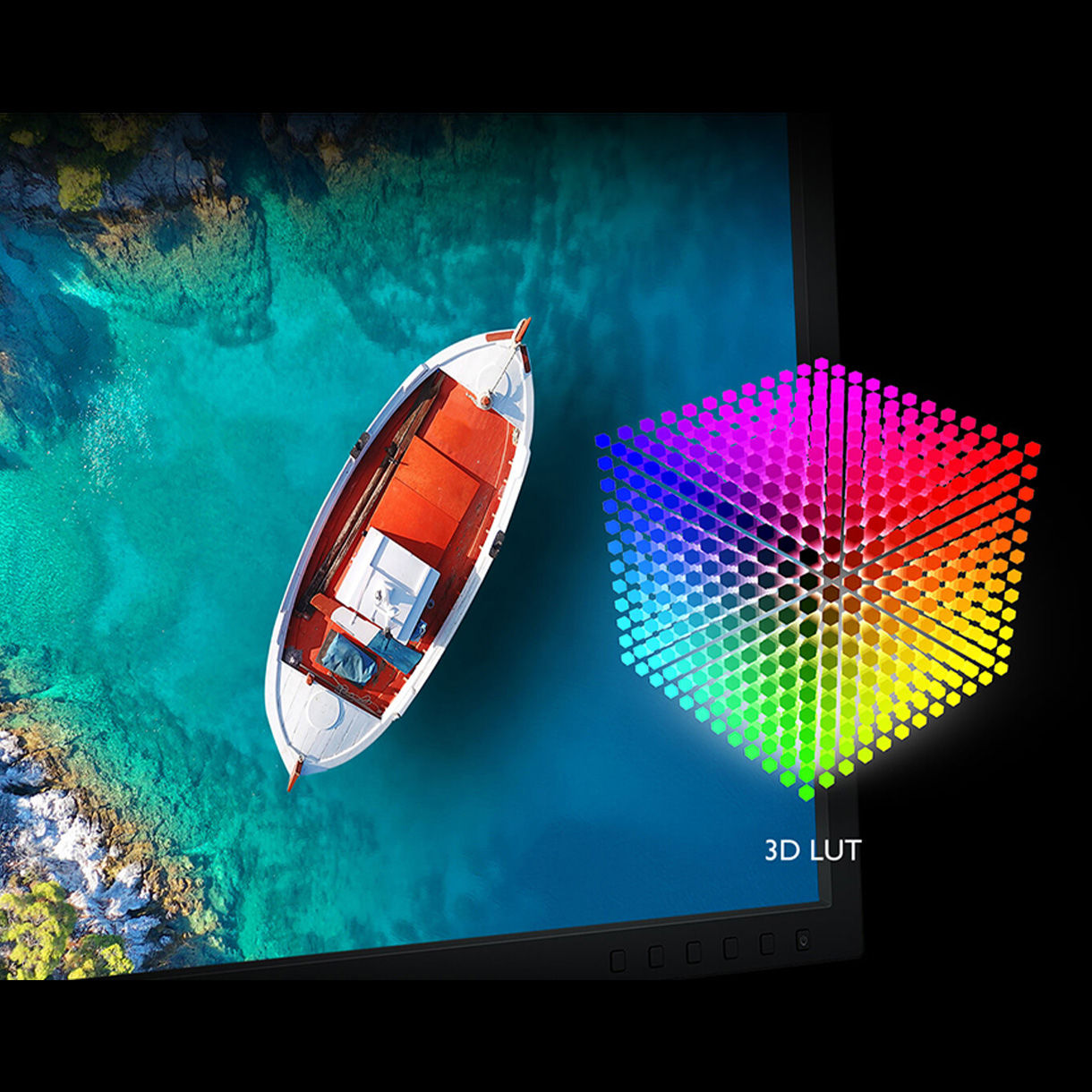 BenQ SW321C supports the 16-bit lookup table (LUT) to improve color blending for precise reproduction and Delta E<=2 in Adobe RGB and sRGB assures accuracy.