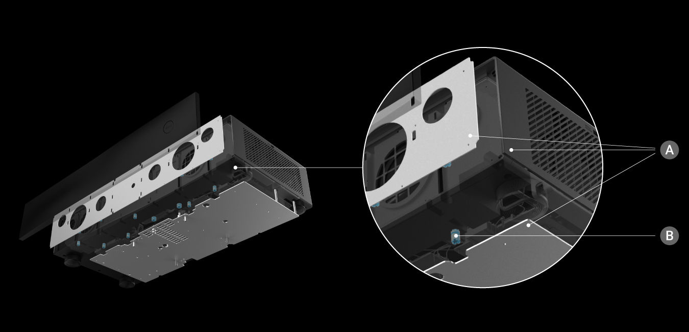 BenQ TV Projector powered by CinematicSound technology Reduced resonance through structural reinforcement for excellent audio quality