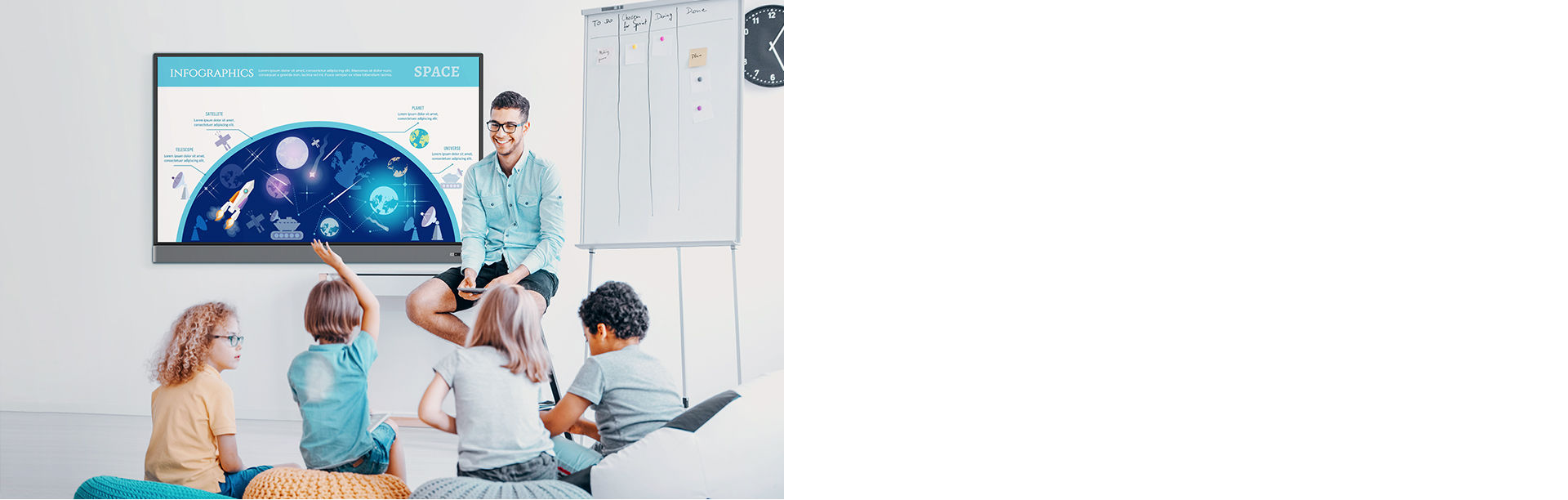 Teacher uses BenQ interactive display to teach and engage students in the classroom