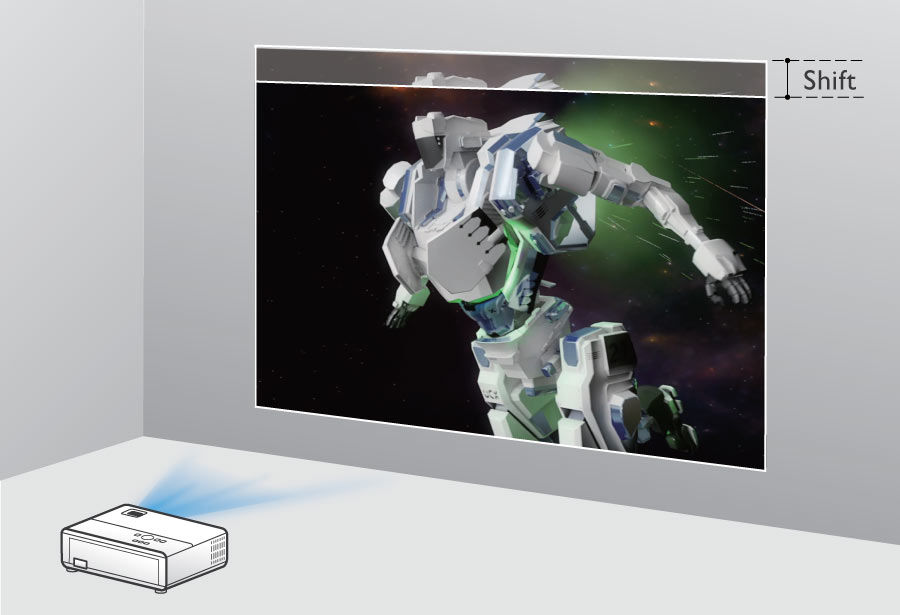 BenQ Digital Lens Shift has height adjustability for great projection in any room