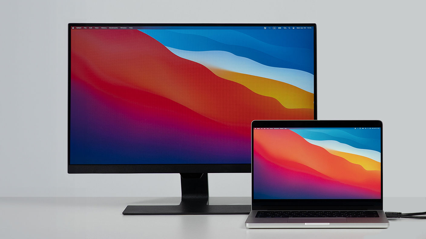 The external monitor looks too yellow or too blue than MacBook