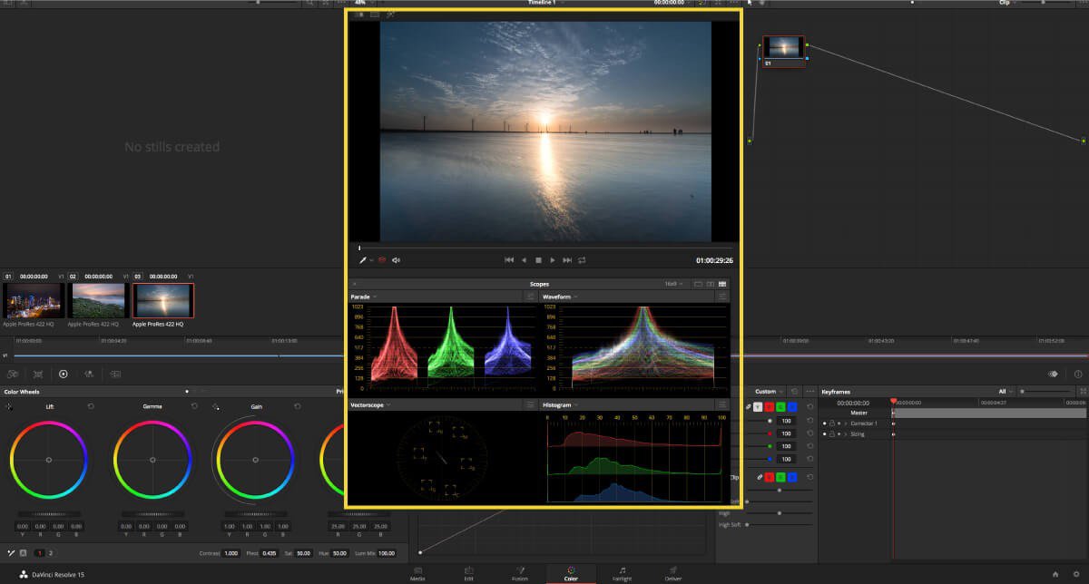 This is DaVinci Resolve Studio software for HDR color grading which can be used for importing materials, setting up the color space, and restoring the color and brightness of the video.