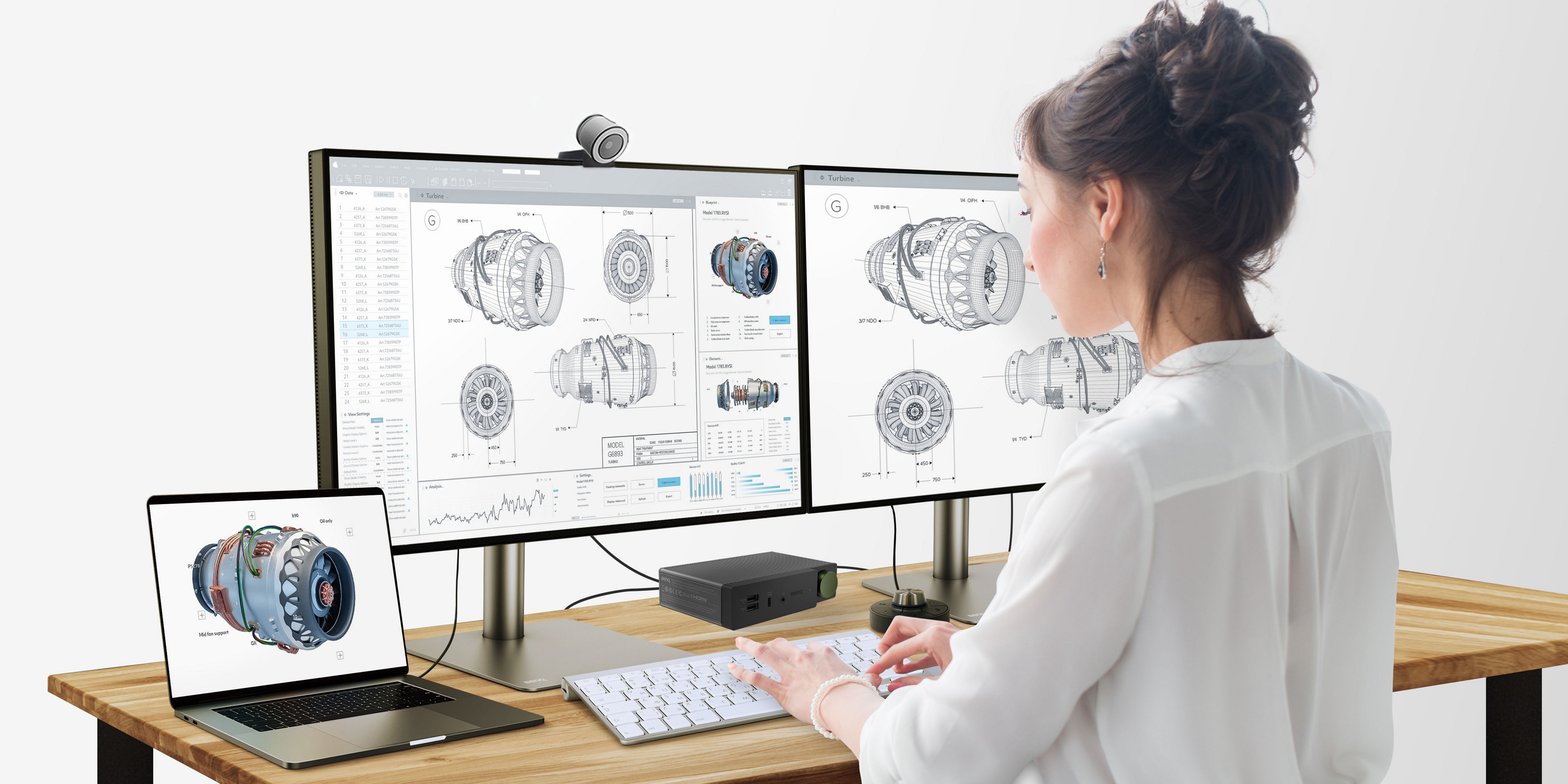 BenQ provide best wfh setup with ideacam and beCreatus Dock for mutiple monitor setup