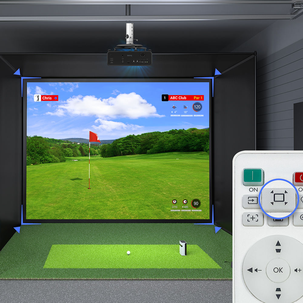 Setup Your Home Golf-Sim Projector in 10 Sec: BenQ Auto Screen Fit