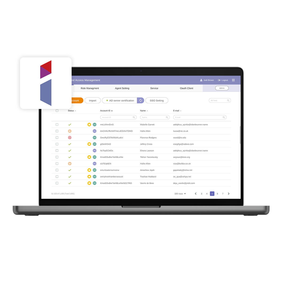 BenQ IAM Identity and Access Manager icon and laptop